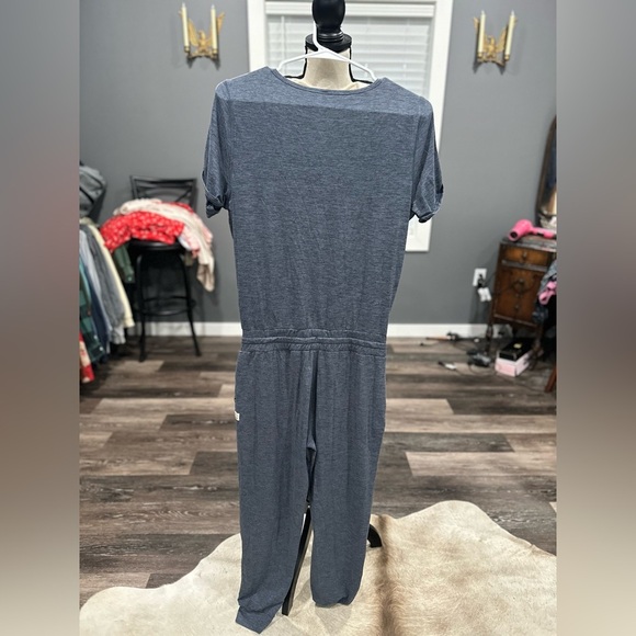 Vuori Blue Elastic Waist Sporty Comfy Athleisure All Day Jogger Jumpsuit Azure S - Picture 5 of 6